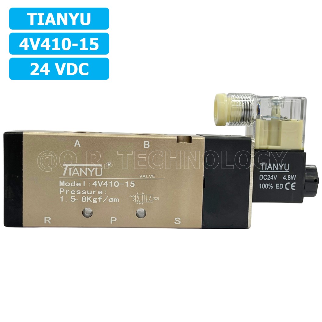 (1ชิ้น) 4V410-15 24VDC โซลินอยด์วาล์ว คอยล์ 1 ข้าง Single coil Solenoid Valve Pneumatic TIANYU โซลินอยด์วาล์วไฟฟ้า โซลินอยลม วาล์วลม กระบอกลม