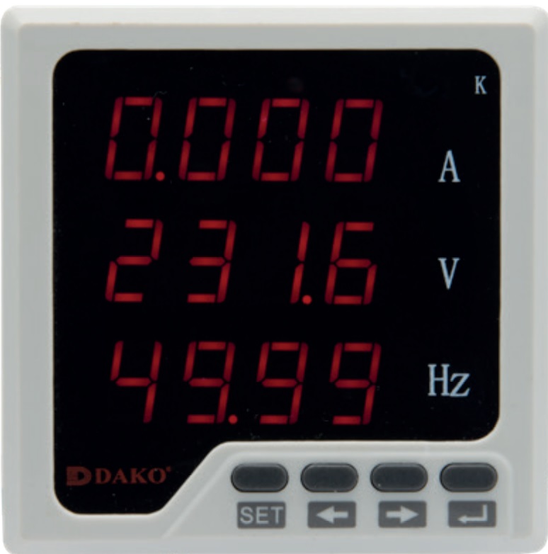 "DAKO"ST96-I/U/F DIGITAL VOLT/AMP/FREQUENCY METER LED DISPLAY โวลท์, แอมป์, ไซเกิ้ลมิเตอร์ หน้าจอ LED