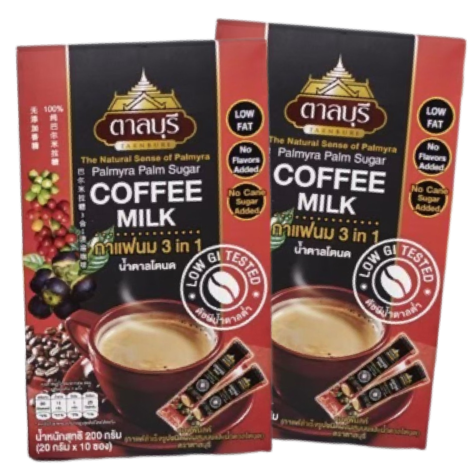 กาแฟนม 3 in 1 น้ำตาลโตนด