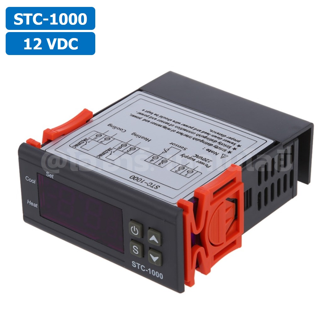 STC-1000 12VDC เครื่องควบคุมอุณหภูมิ Digital Temperature Controller Heating/Cooling Control Thermostat Regulator