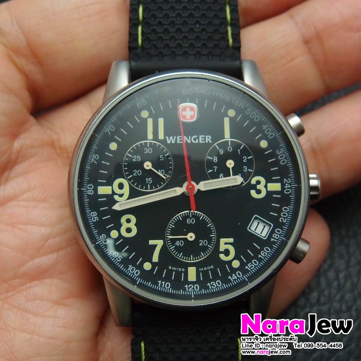 นาฬิกา Wenger รุ่น 7072X มีพรายน้ำ Swiss Made หลุดจำนำ **เรือนนี้ข้อมือ 14~20 ซม **
