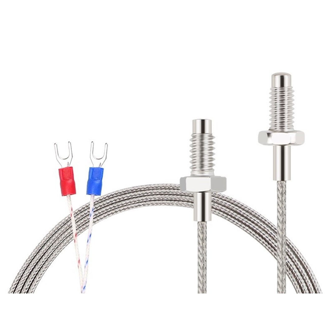 K-Type M6 สายยาว 0.5m/1m/2m/3m/5m สายเทอร์โมคัปเปิ้ล เซนเซอร์วัดอุณหภูมิ (0 to 400°C) Temperature Sensor Probe Cable (Coarse Thread) อุณหภูมิ 0-400องศาเซสเซียส Type K M6 Screw Thermocouple สายยาว 0.5-5เมตร