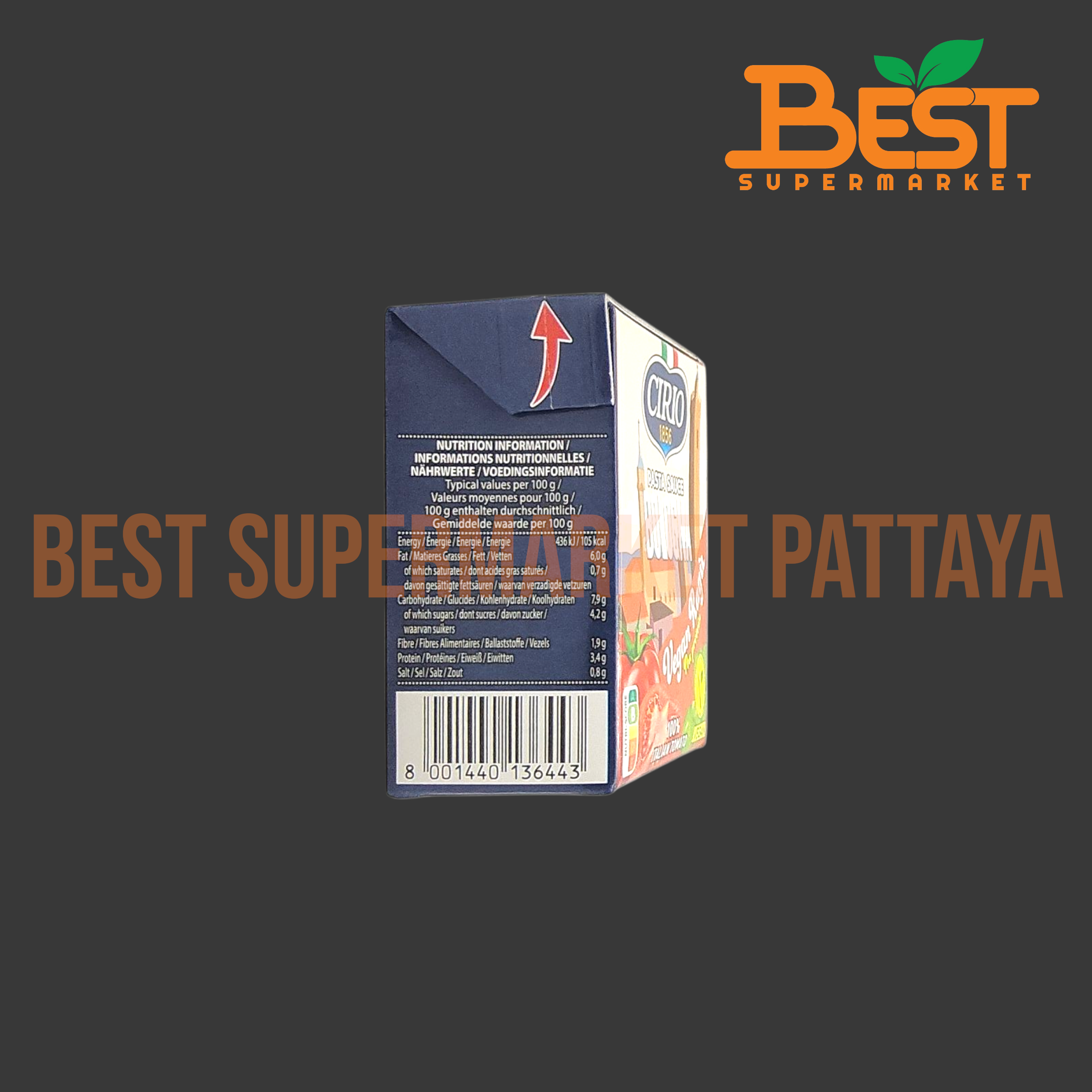 ซีรีโอ วีแกน รากู โบโลน่า พาสต้า ซอส (ซอสมะเขือเทศสำหรับราดพาสต้า) 340 กรัม.Vegan Ragu Bologna Pasta Sauce (Cirio Brand) 340 g.