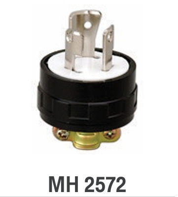 MH2572 2P+E 125V 15A ปลั๊กตัวผู้ MEIKOSHA