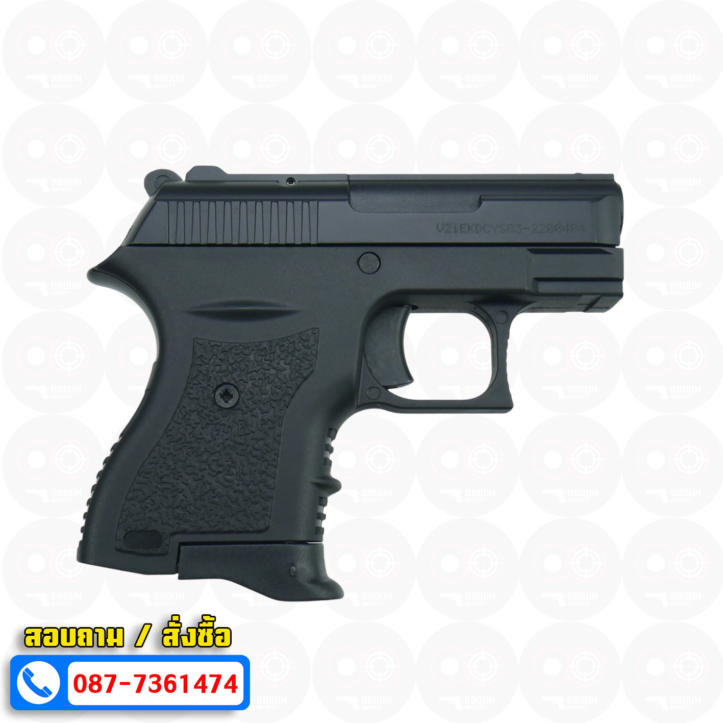 แบลงค์กัน EKOL BOTAN BLACK สีดำ 9 mm P.A.K. Blank gun (แถมกล่องใส่ปืน)