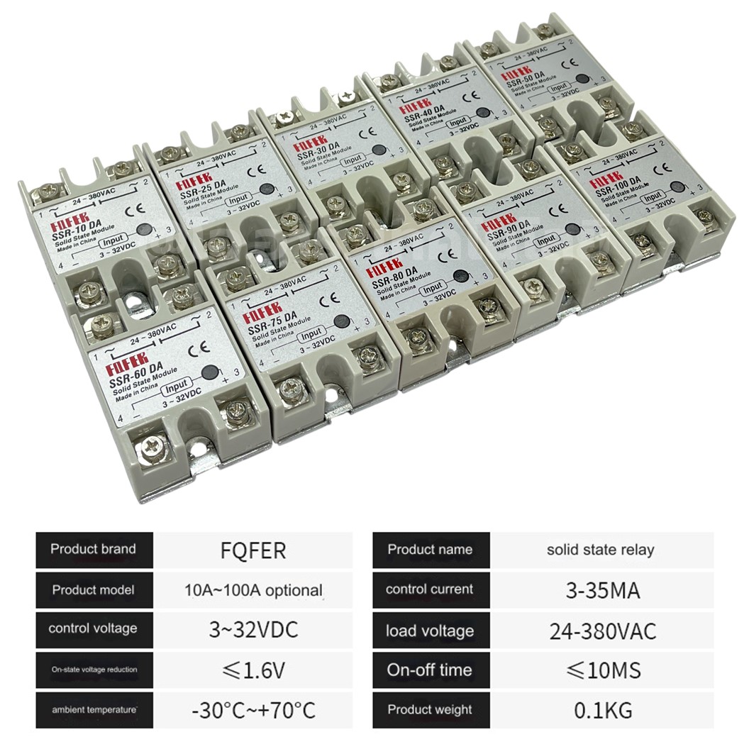 SSR-75DA 75A โซลิดสเตทรีเลย์ Solid State Relay SSR-75 DA (Input 3-32VDC, Output 24-380VAC 75A) รีเลย์แบบไร้หน้าสัมผัส