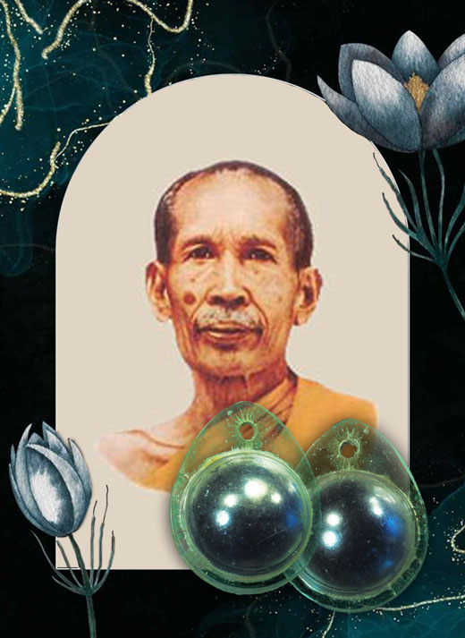 ขายแล้ว*35014 ลูกแก้วสารพัดนึก เคลือบปรอท เลี่ยมพลาสติกเก่า หลวงพ่อโอภาศี อาศรมบางมด 12