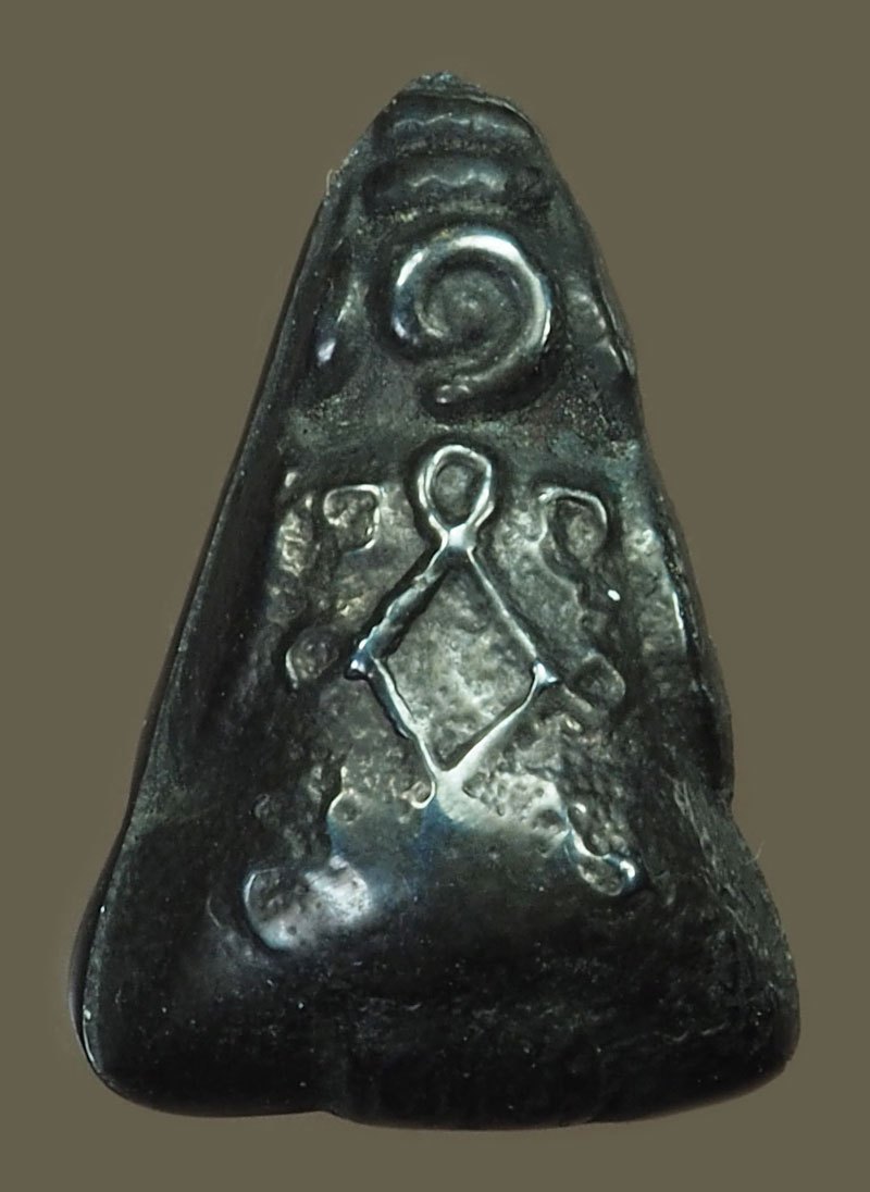 ขายแล้ว*40281 พระปิดตา หลวงพ่ออี๋ วัดสัตหีบ ชลบุรี เนื้อเมฆพัทร 6