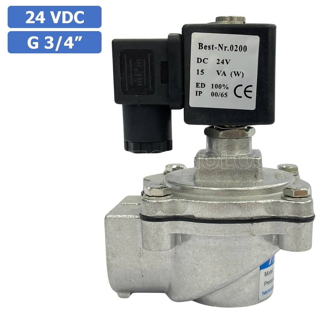 (1ชิ้น) DMF-Z-20 24VDC วาล์วพัลส์ดักฝุ่น อลูมิเนียม 2 Way Right Angle Solenoid Pulse Valve Aluminum Alloy Dust Collector
