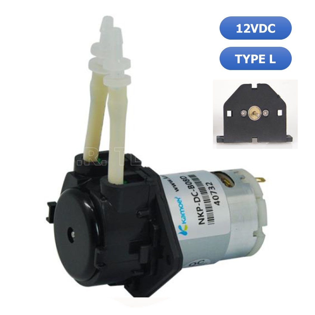 (1ชิ้น) NC459 ปั้มน้ำ ปั้มของเหลว Black Type L 12V BPT Tube Liquid Pump ID:3mm,OD:5mm, 19~100 mL/min (TYPE L)