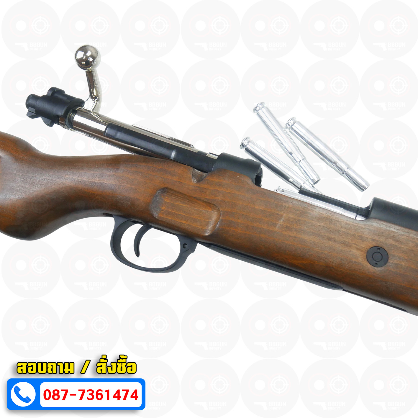 บีบีกันสไนเปอร์ไรเฟิล Double Bell 101A Kar98K คัดปลอกได้ พันท้ายไม้แท้ BB GUN Sniper Rifle