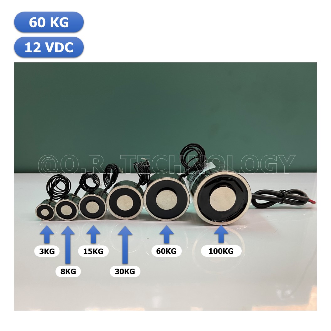 (1ชิ้น) NC470 แม่เหล็กไฟฟ้า โซลินอยด์ดูดโลหะ อิเล็กโตแมกเนท แม่เหล็กดูดไฟฟ้า P50/30 DC12V Solenoid Electric Sucker Electromagnet 60KG