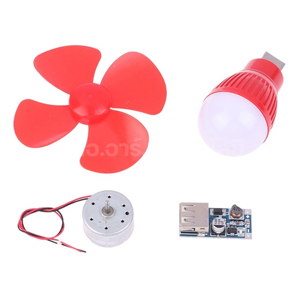 T-M199 ชุดกังหันลมกำเนิดไฟฟ้า ชุดประกอบไม้ Wind Generator Wooden Kit STEM Education กังหันลม ของเล่นเสริมทักษะ เสริมพัฒนาการ