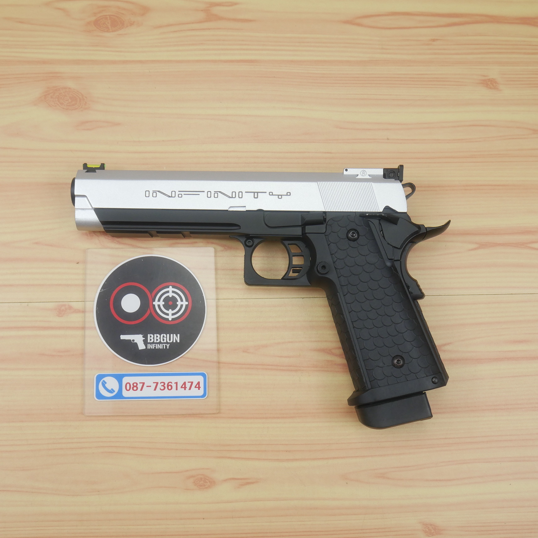 บีบีกันอัดแก๊ส Double Bell 795Y Hi-Capa 5.1 Infinity Silver BB GUN