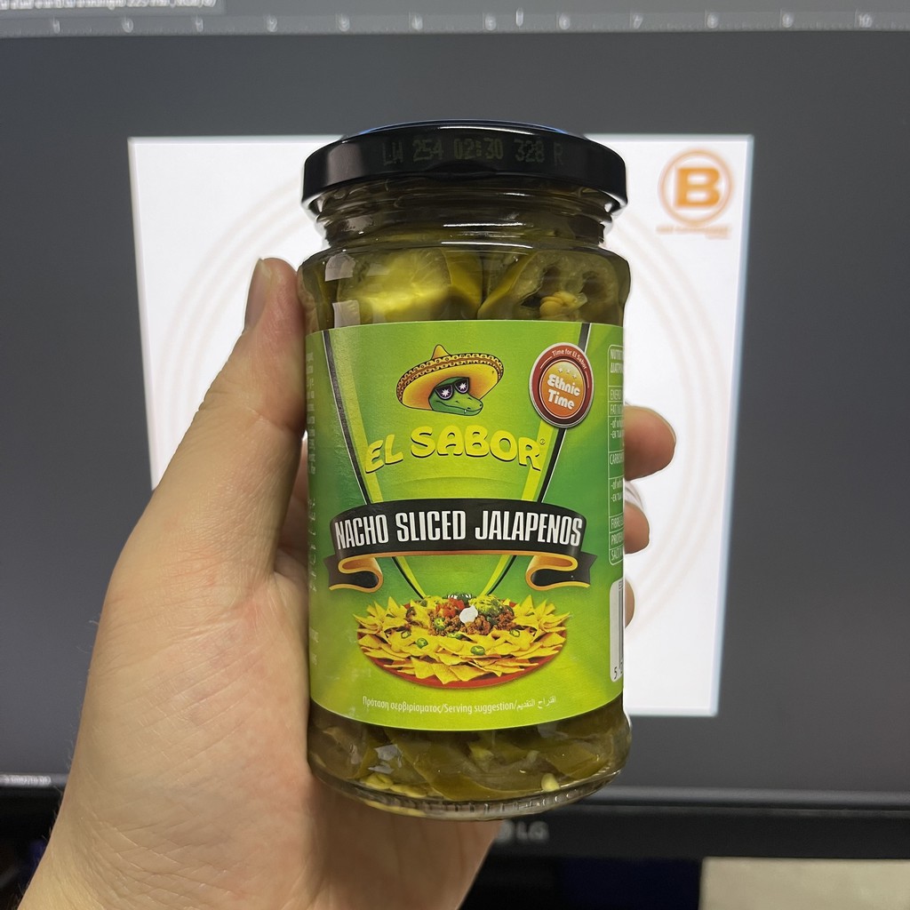 เอลซาบอร์ นาโช่ สไลซ์ จาลาปิโน น้ำหนักสุทธิ 225 กรัม El Sabor Nacho Sliced Jalapenos 225 g.
