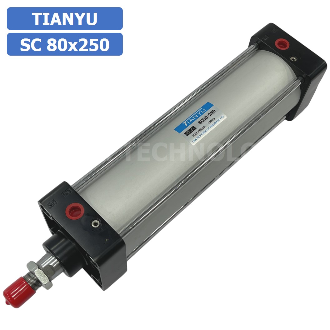 (1ชิ้น) SC 80x250 กระบอกลม รุ่นมาตรฐาน กระบอกลม 4 เสา Standard Cylinder Air Pneumatic แบบสี่เสา