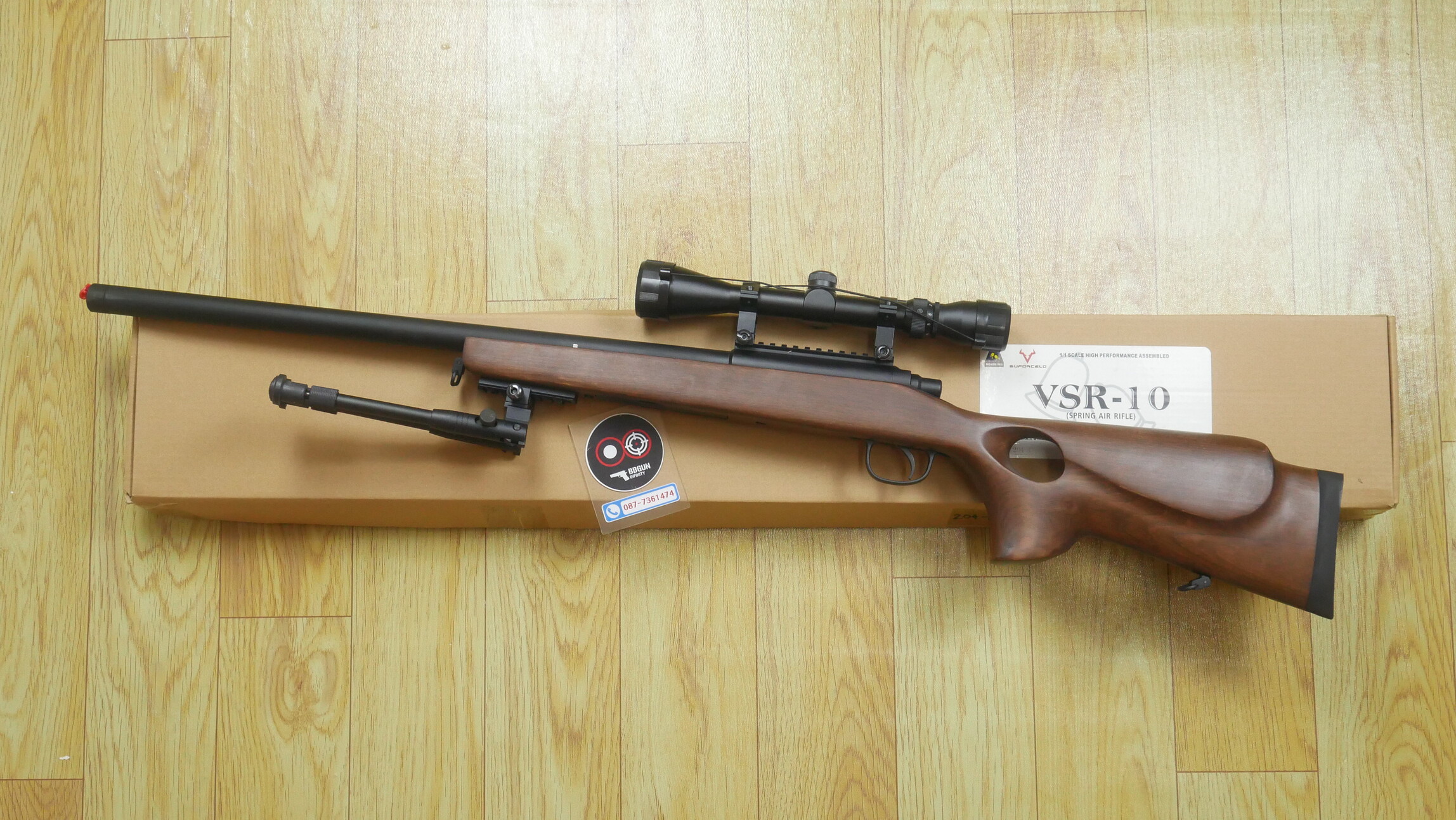 บีบีกันสไนเปอร์ไรเฟิล Double Bell 204-1 VSR-10 พันท้ายไม้แท้ Varmint Thumbhole Air Cocking BB GUN Sniper Rifle
