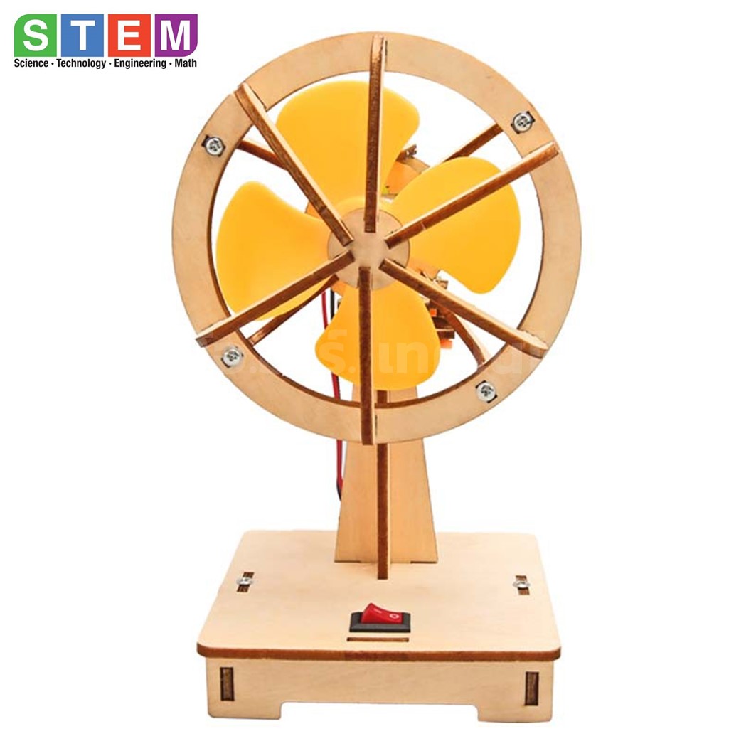 T-M215 ชุดประกอบไม้ พัดลมไฟฟ้า พัดลมไม้ Electric Fan Wooden kit STEM Education ของเล่นเสริมทักษะ เสริมพัฒนาการ ชุดเรียนรู้ ชุดทดลอง