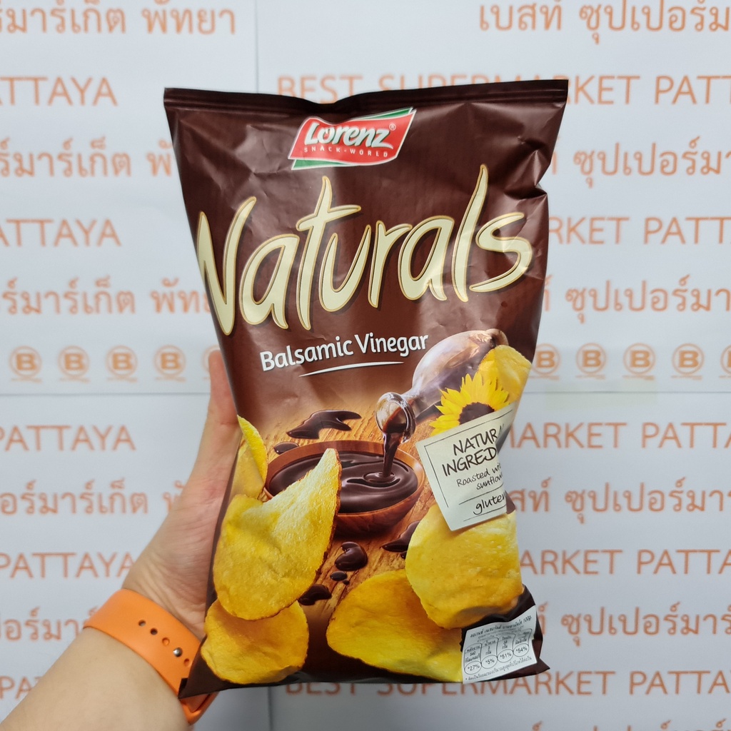 ลอเรนซ์ เนเชอรัลส์ มันฝรั่งแผ่นเรียบกรอบ 100 กรัม Lorenz Naturals Potato Chips 100 g.