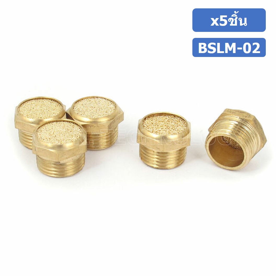 (5ชิ้น) BSLM-02 ตัวเก็บเสียง ลดเสียง ระบายลม ตัวเก็บเสียงทองเหลือง ตัวเก็บเสียงแบบสั้น แบบหัวตัด ที่เก็บเสียง หัวสั้น ไซเลนเซอร์ นิวเมติก ข้อต่อลมเก็บเสียง ข้อต่อเก็บเสียง ทองเหลือง Brass Silencer Muffler Thread Brass Pneumatic Air Exhaust Noise Reducing