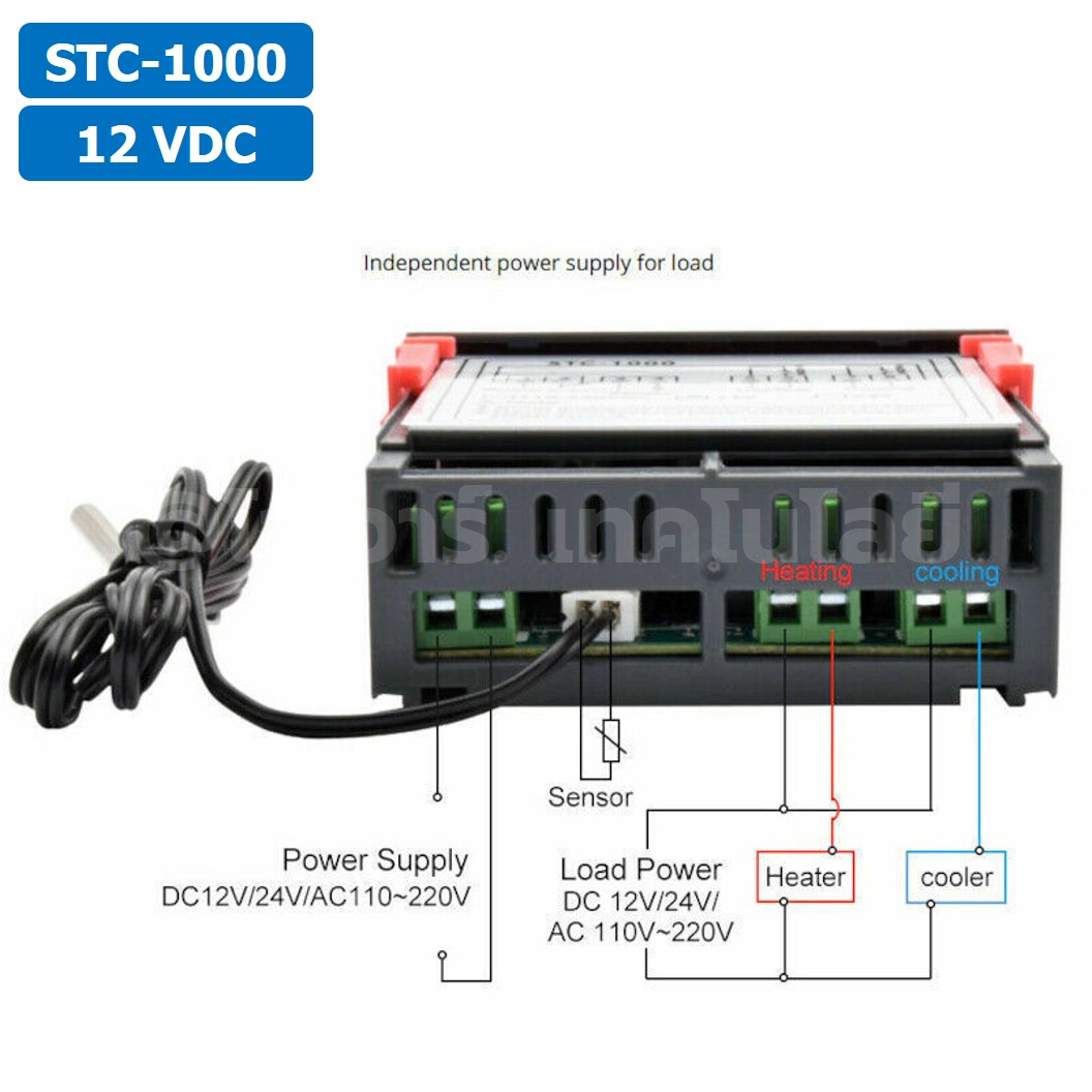 STC-1000/STC-3008/STC-3028 12VDC/24VDC/220VAC เครื่องควบคุมอุณหภูมิ NTC Temperature Controller ตัวควบคุมอุณหภูมิ Thermostat Control Regulator STC1000/STC3008/STC3028