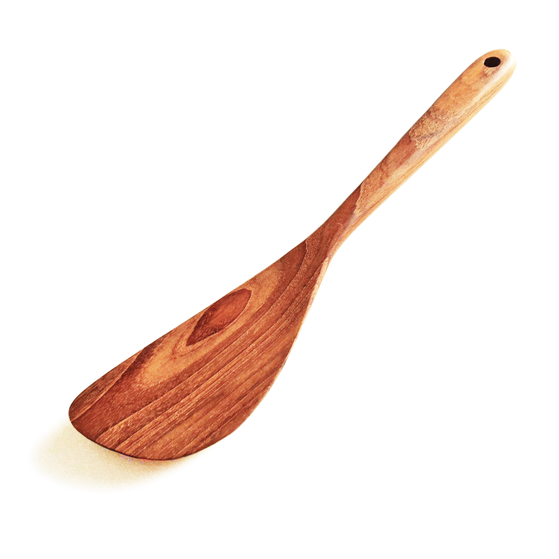 ตะหลิวป้าน ไม้สัก ไม้พาย Wooden Round Bevelled Spatula Turner