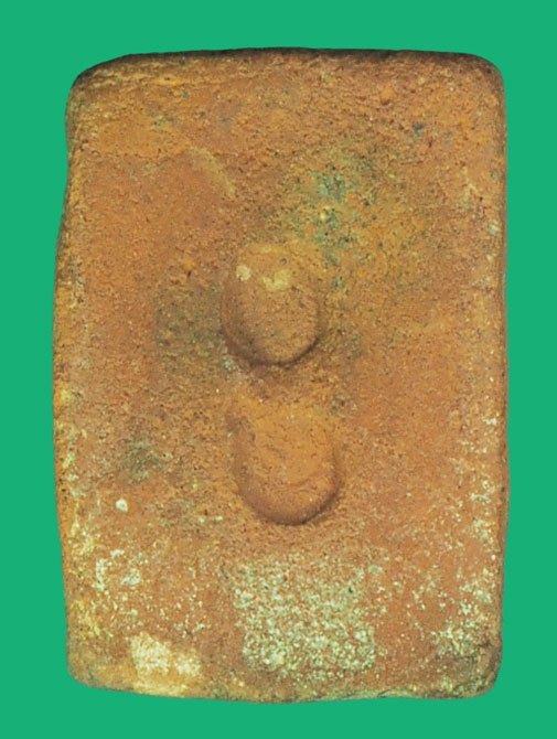 ขายแล้ว*39588 พระพิมพ์สี่เหลี่ยม หลังหัวตะปู หลวงพ่อครื้น วัดสังโฆ สุพรรณบุรี 248X - 2505 เนื้อดิน 84