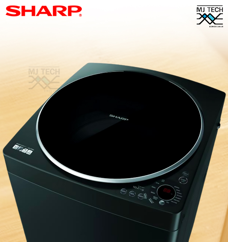 SHARP เครื่องซักผ้าฝาบน ขนาด 10 kg รุ่น ES-W10HT-GY **ส่งฟรี**