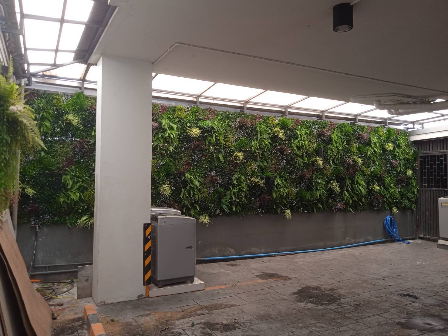 สวนแนวตั้งเทียม Green Wall ผนังต้นไม้เทียม Plant wall สวนแขวนเพดานต้นไม้ปลอม