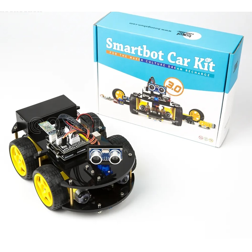 (1ชิ้น) AD118 ชุดส่งเสริมการเรียนรู้ Smart Robot Car Kit KUONGSHUN Arduino UNO ชุดประกอบรถ รถวิ่งตามเส้น รถหลบสิ่งกีดขวาง