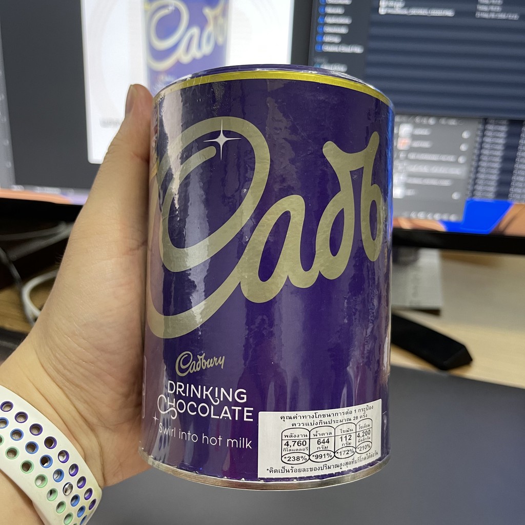 แคดบูรี่ เครื่องดื่มช็อกโกแลตผง 500 กรัม สินค้านำเข้าจาก สหราชอาณาจักร CadburyDrinking Chocolate 500 g.