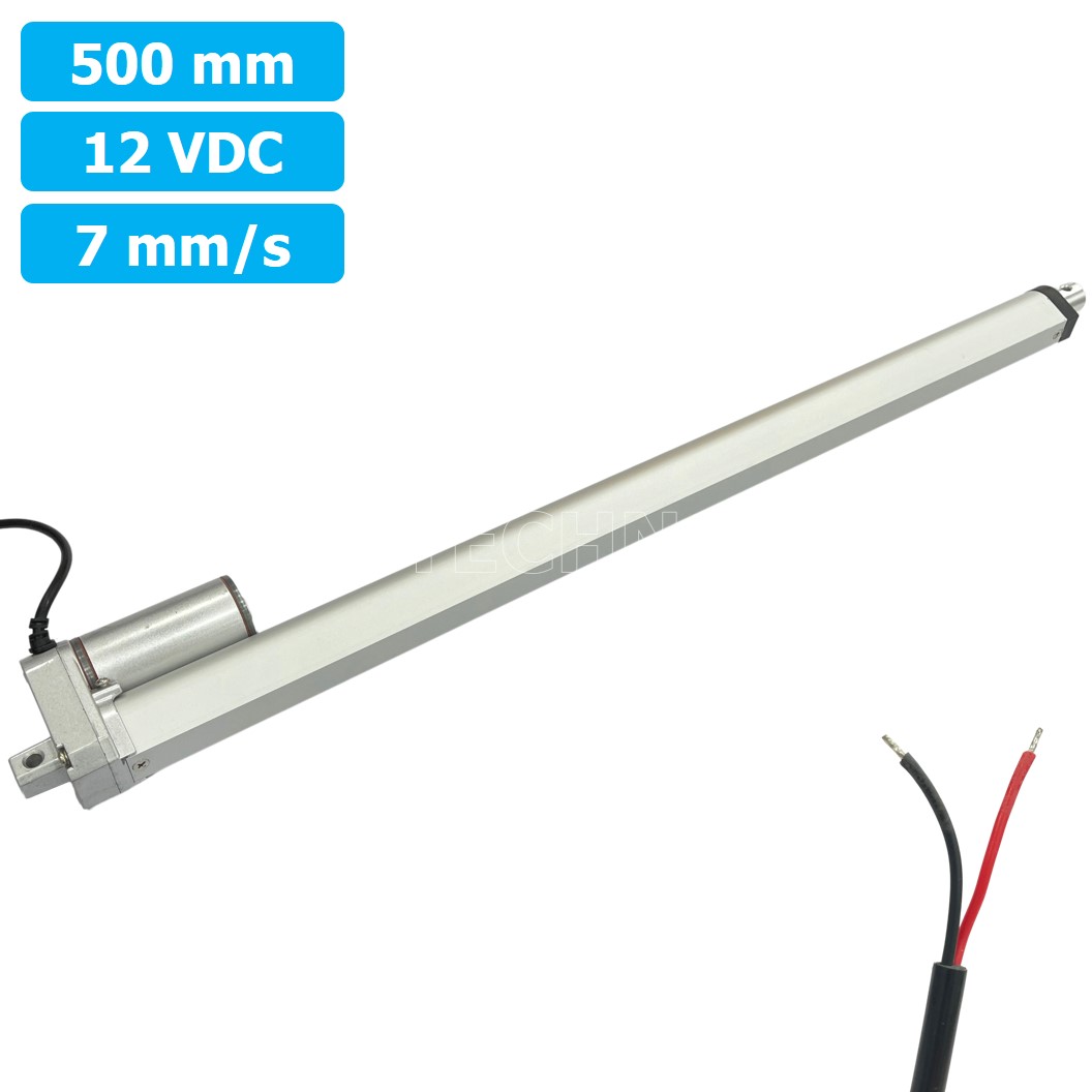 (1ชิ้น) NC484 มอเตอร์ก้านชัก พัตเตอร์ไฟฟ้า ระยะชัก 500mm 7mm/s 1000N 12VDC Electric Linear Actuator Putter DC 12V Stroke Length 500mm
