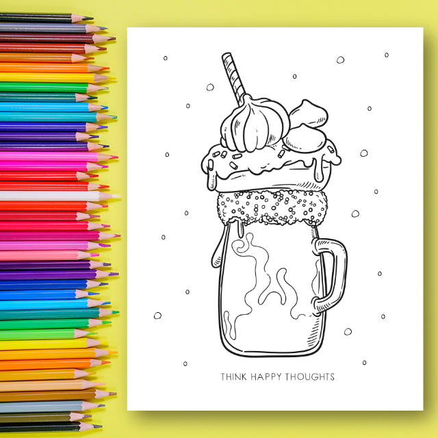 สมุดระบายสีมิลค์เชคแฟนซี Monster Milkshake Coloring Book
