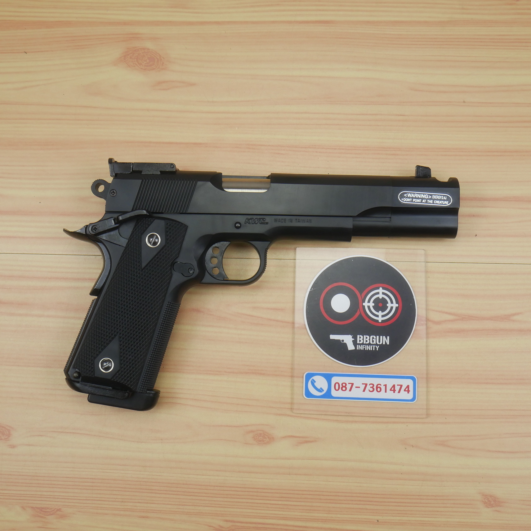 ปืนอัดลมสปริงชักยิงไต้หวัน KWC Colt M1991 A1 สีดำ Spring Pistol