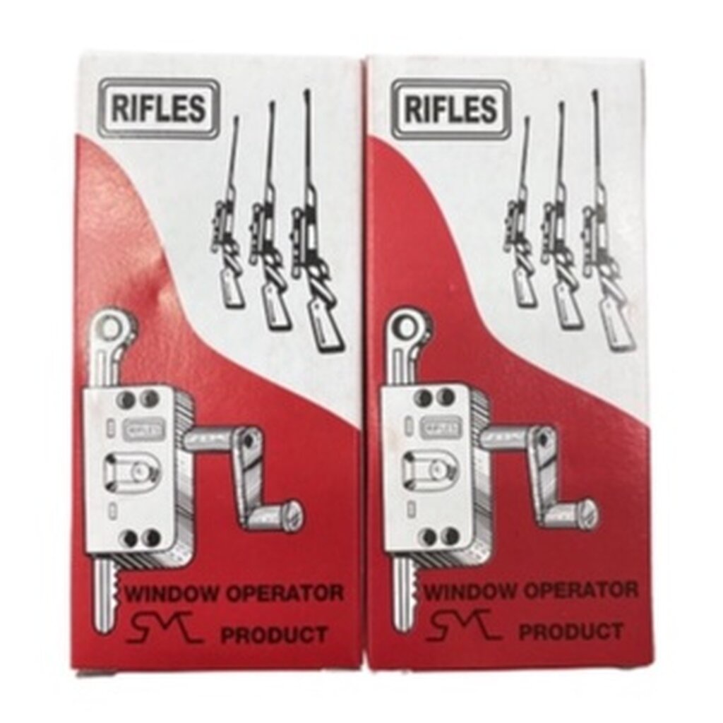 มือหมุนบานเกล็ด ฝาเหล็ก สีเงินRifles (บรรจุ 2 อัน/1 คำส่งซื้อ) มือหมุนหน้าต่าง