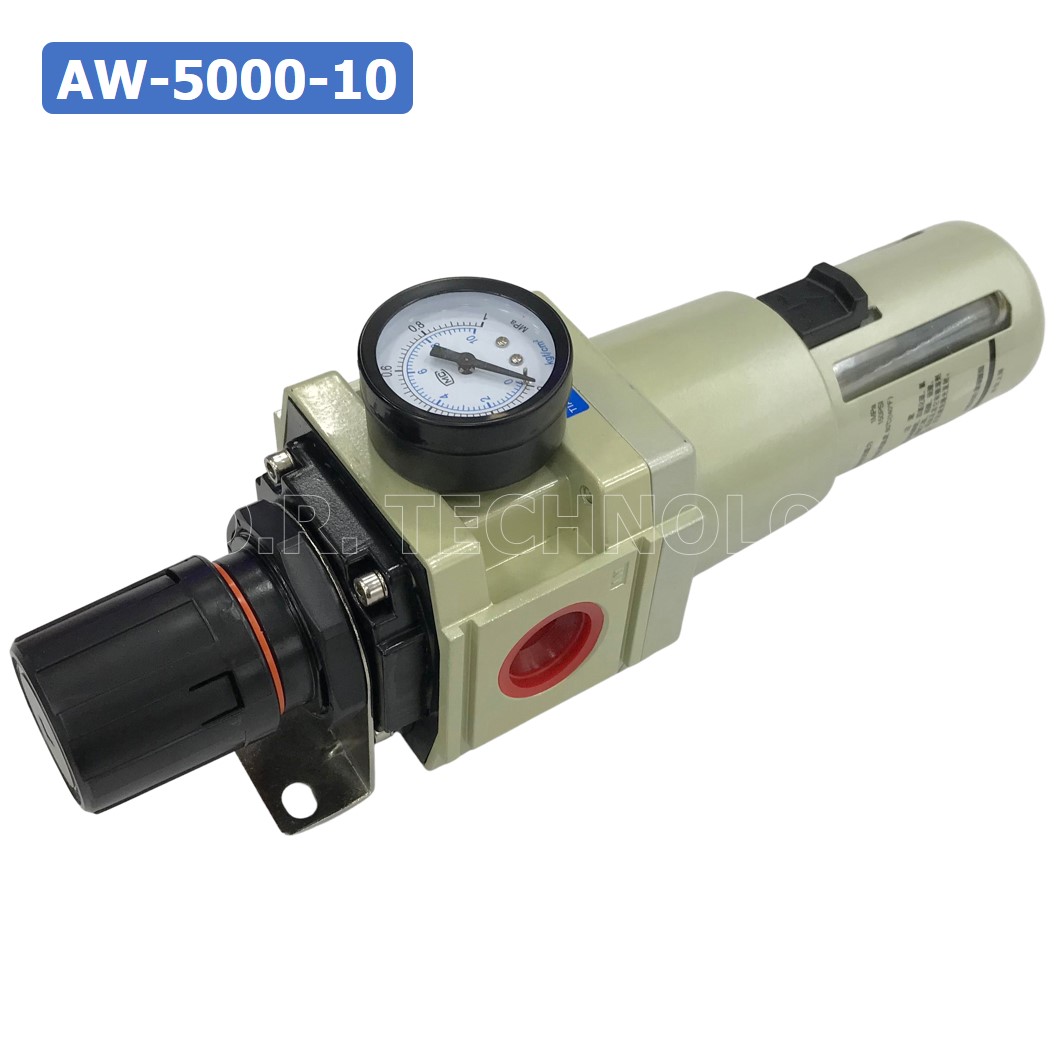 AW5000-10 ชุดกรองลมปรับแรงดัน Manual Drain AW Pneumatic Combination Air Filter Regulator TIANYU AW-5000-10