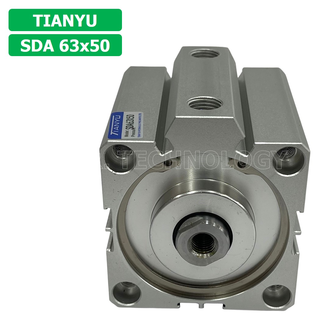 (1ชิ้น) SDA 63x50 กระบอกลมคอมแพค กระบอกลม รุ่นคอมแพค Compact Air Cylinder SDA Series แบบคอมแพค
