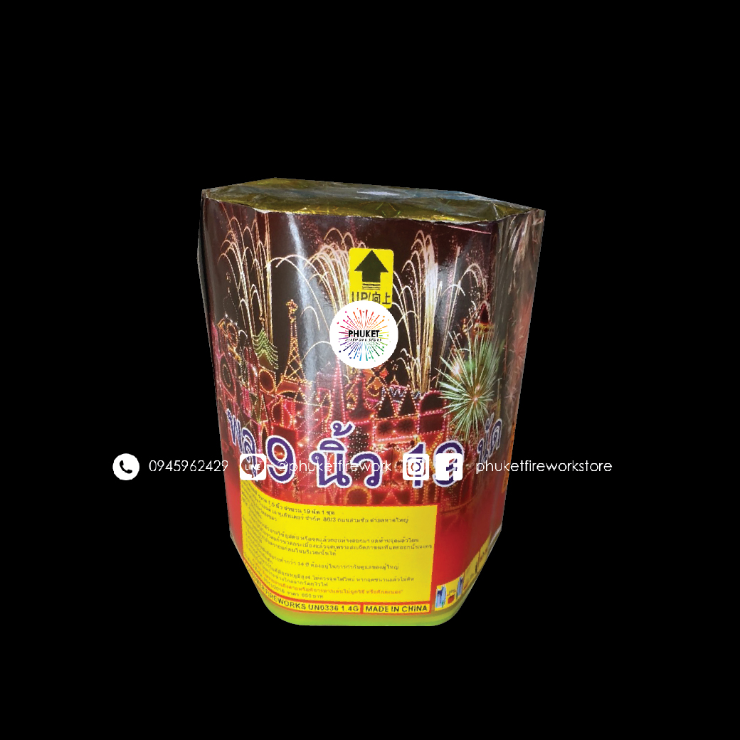 9 inch 19 shots Fountain Colour Fiework