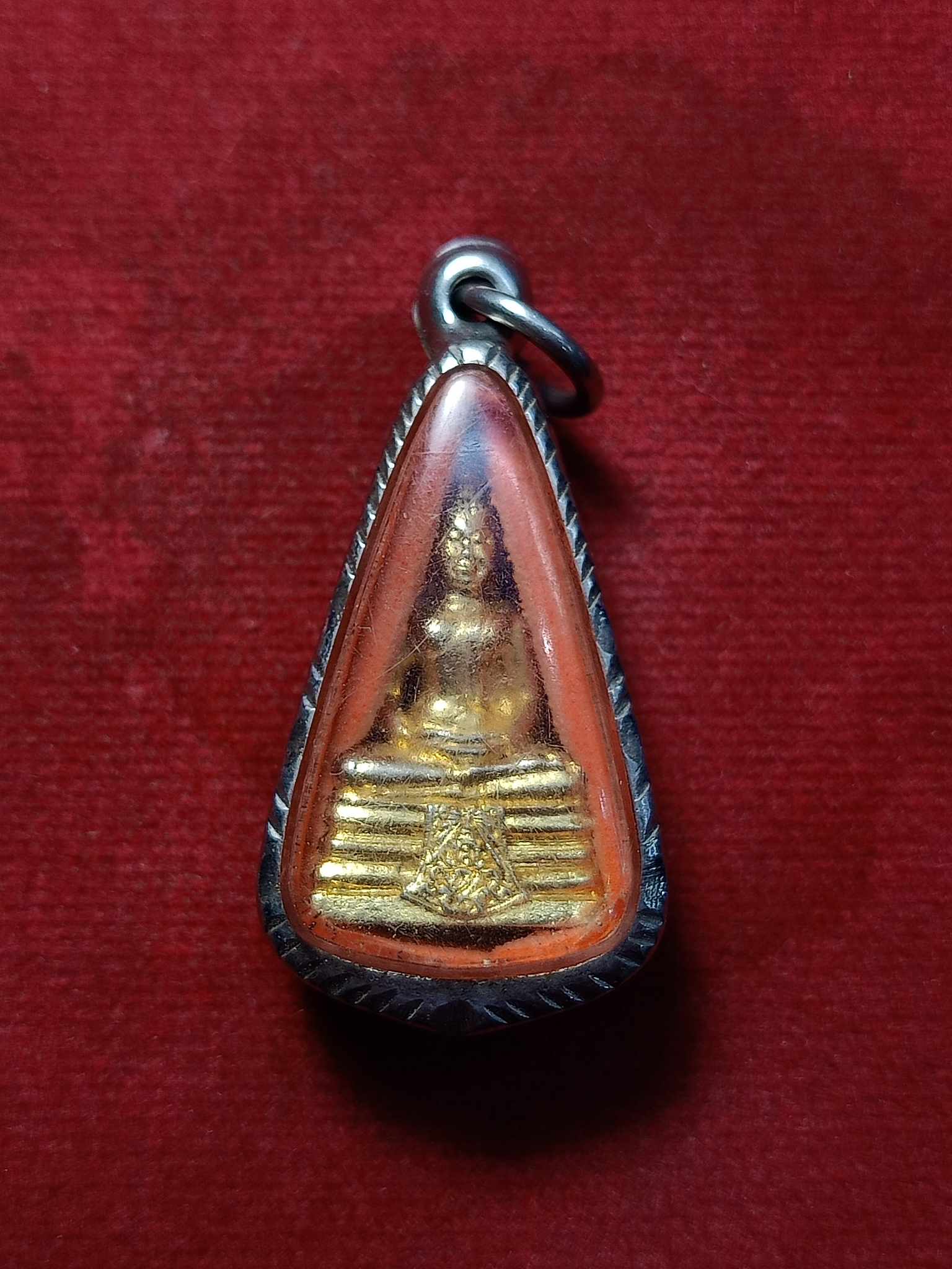 พระกริ่งหลวงพ่อโสธร ภปร. วัดโสธรวรารามฯ(แปดริ้ว) จ.ฉะเชิงเทรา ปี 2535 เนื้อกะไหล่ทอง (SKU-03087)