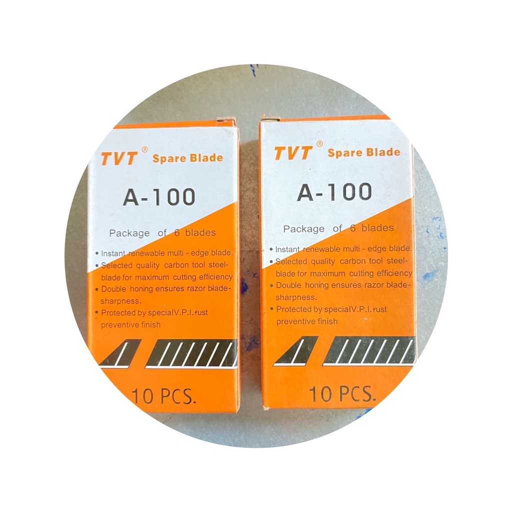 ใบมีดคัดเตอร์เล็ก A-100 ใบมีด คัตเตอร์ (กล่องละ 60 ใบมีด) โปรซื้อ1แถม1 !!! (ขายส่ง โละสต๊อก){รหัสสินค้า2901342401}