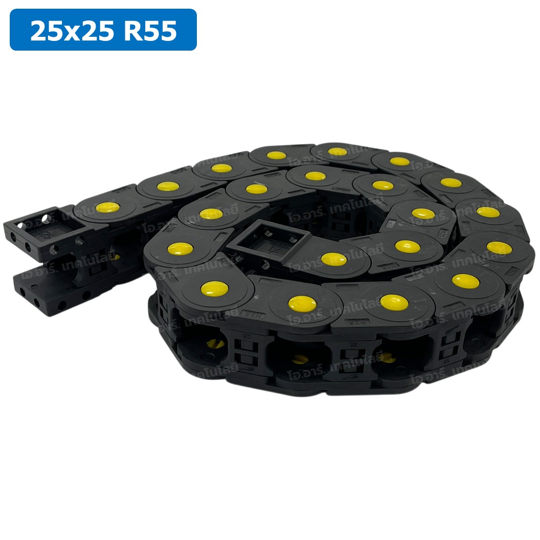 DC-25x25 R55 รางกระดูกงู รางสายไฟ 25x25x1000mm Drag chain engraving machine รางกระดูกงูร้อยสายไฟ Cable Dragchain รางร้อยสายไฟ