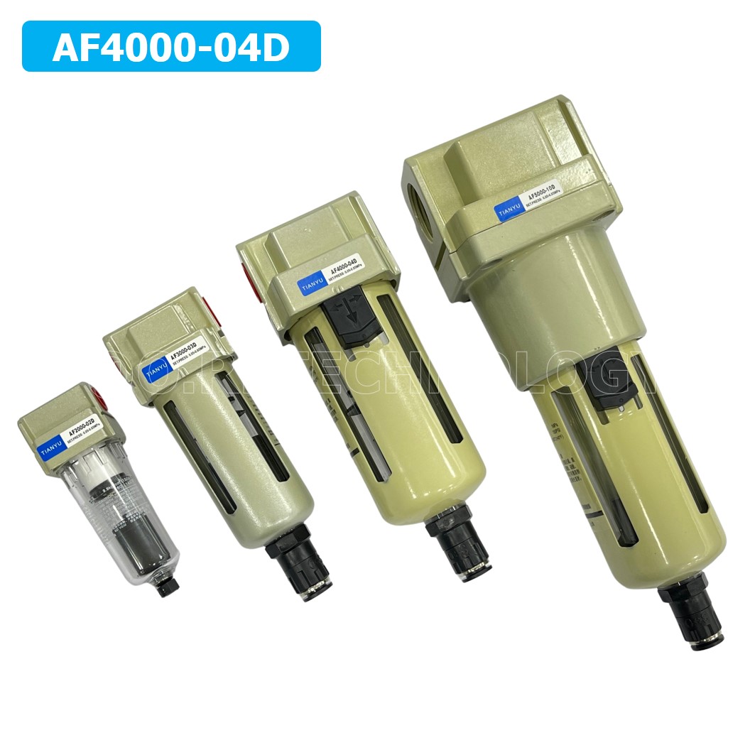 (1ชิ้น) AF4000-04D ชุดกรองลม Auto Drain แบบอัตโนมัติ Air Filter AF Pneumatic TIANYU ตัวกรองลม ชุดกรองลมดักน้ำ