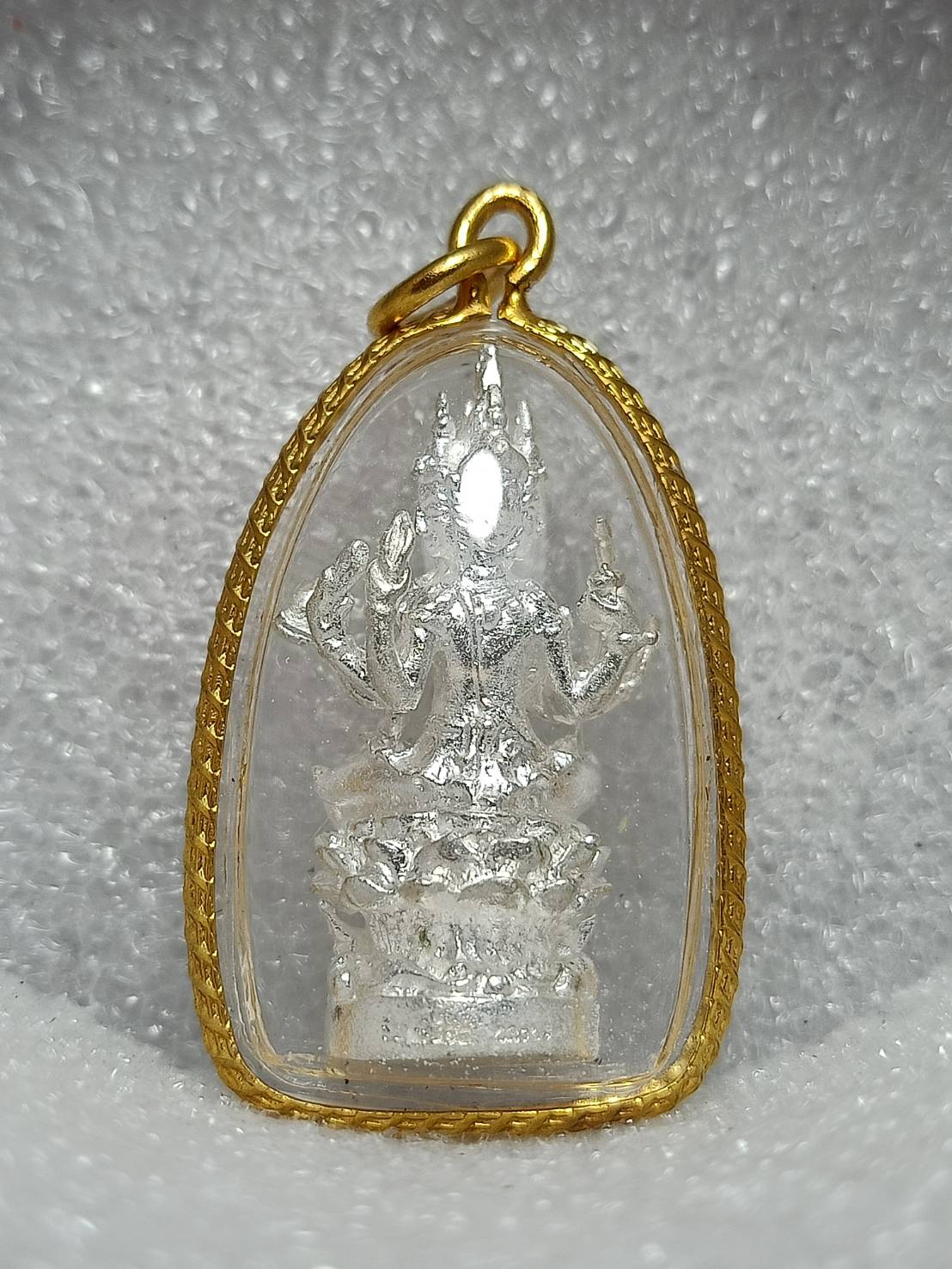 จี้พระพรหมหลวงพ่อพูล กะไหล่เงิน วัดไผ่ล้อม จ.นครปฐม มี 20 องค์ (SKU-10273)