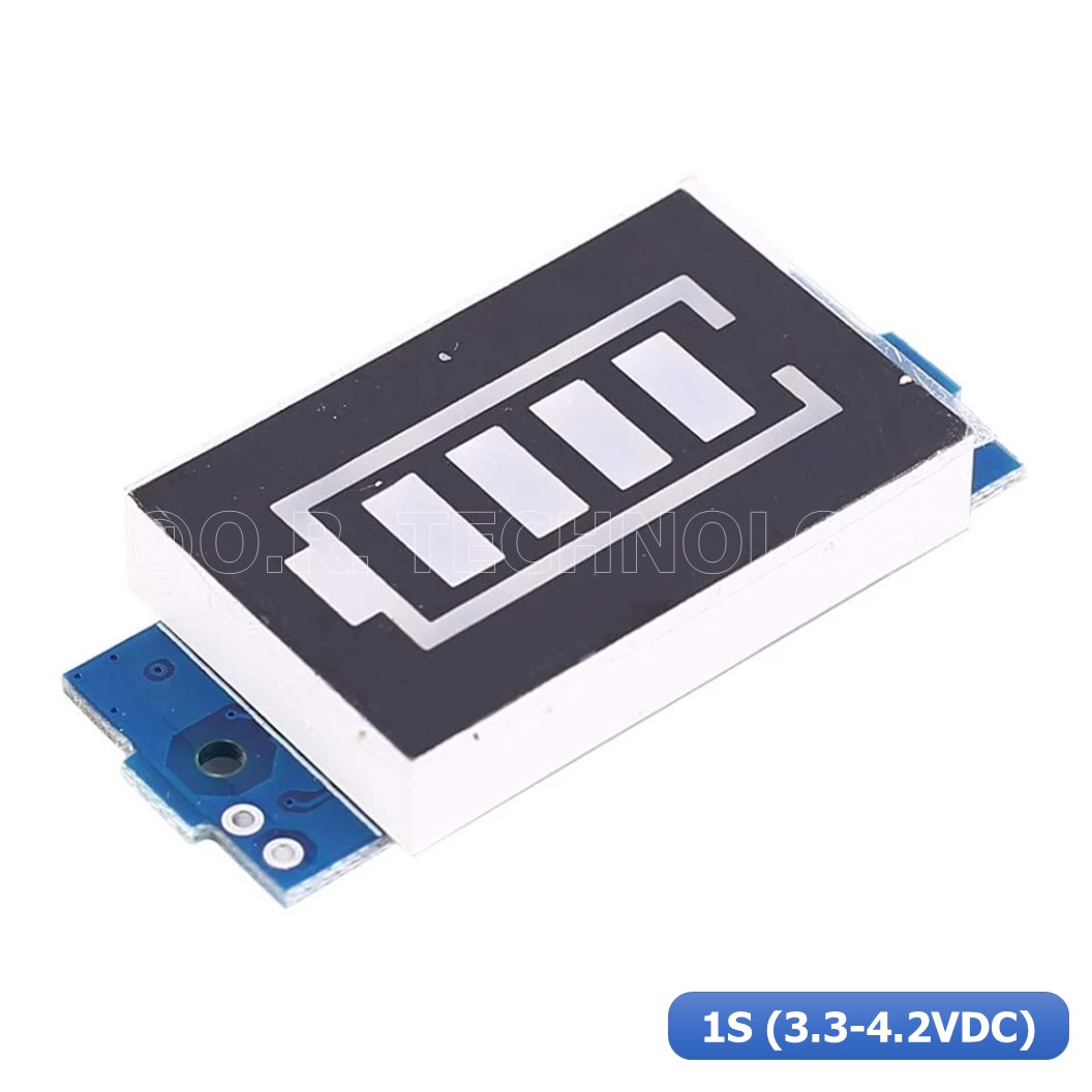 (1ชิ้น) NA606 จอแสดงผล แบตเตอรี่ จอแบตเตอรี่ ลิเธียม จอวัดแบตเตอรี่ 1S 18650 Li-po Lithium Battery Capacity Indicator Module 1S (3.3-4.2VDC)