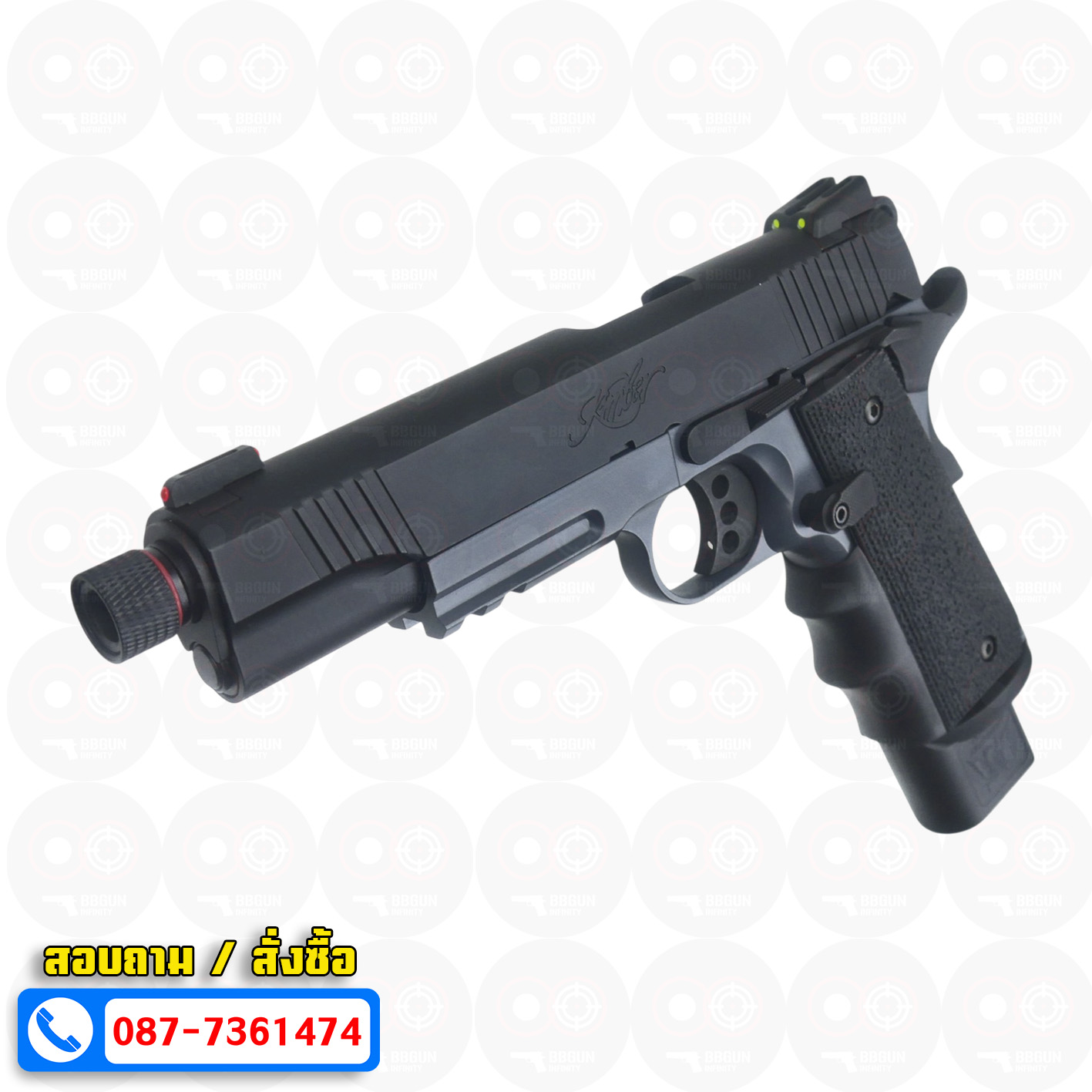 บีบีกันอัดแก๊ส Army Armament R32-2 Kimber Custom สีดำเทา (Grey) BB GUN