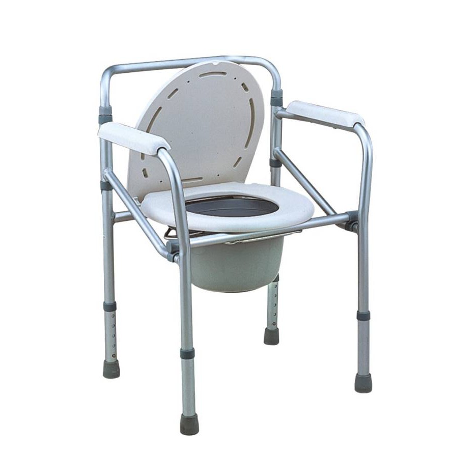 เก้าอี้นั่งถ่ายพับได้อะลูมิเนียม ไม่มีล้อ