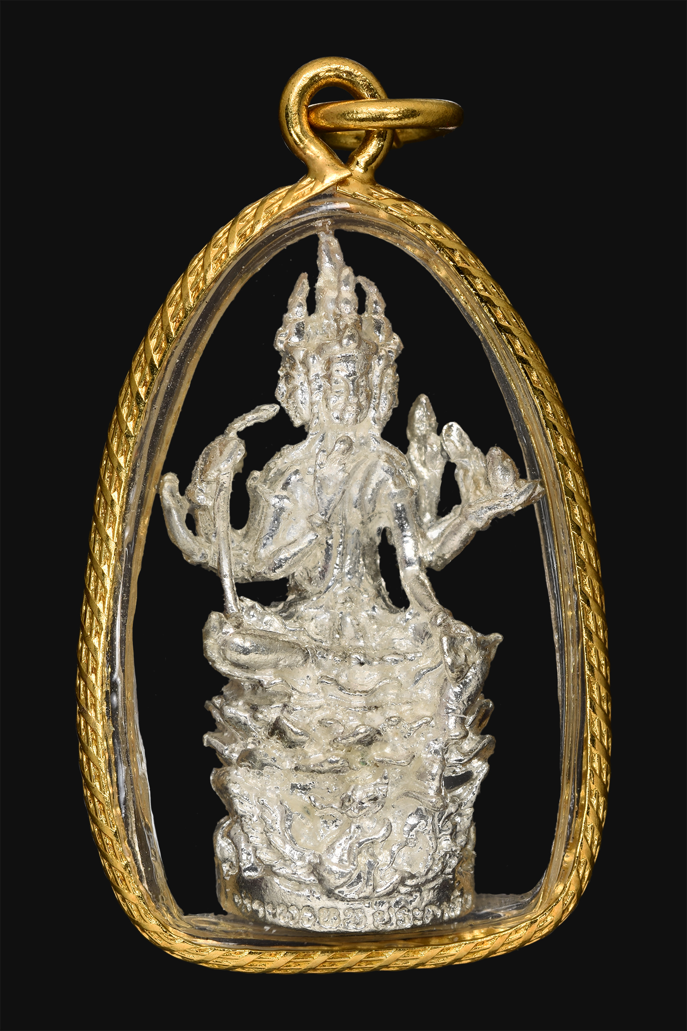 จี้พระพรหมหลวงพ่อพูล กะไหล่เงิน วัดไผ่ล้อม จ.นครปฐม มี 20 องค์ (SKU-10273)