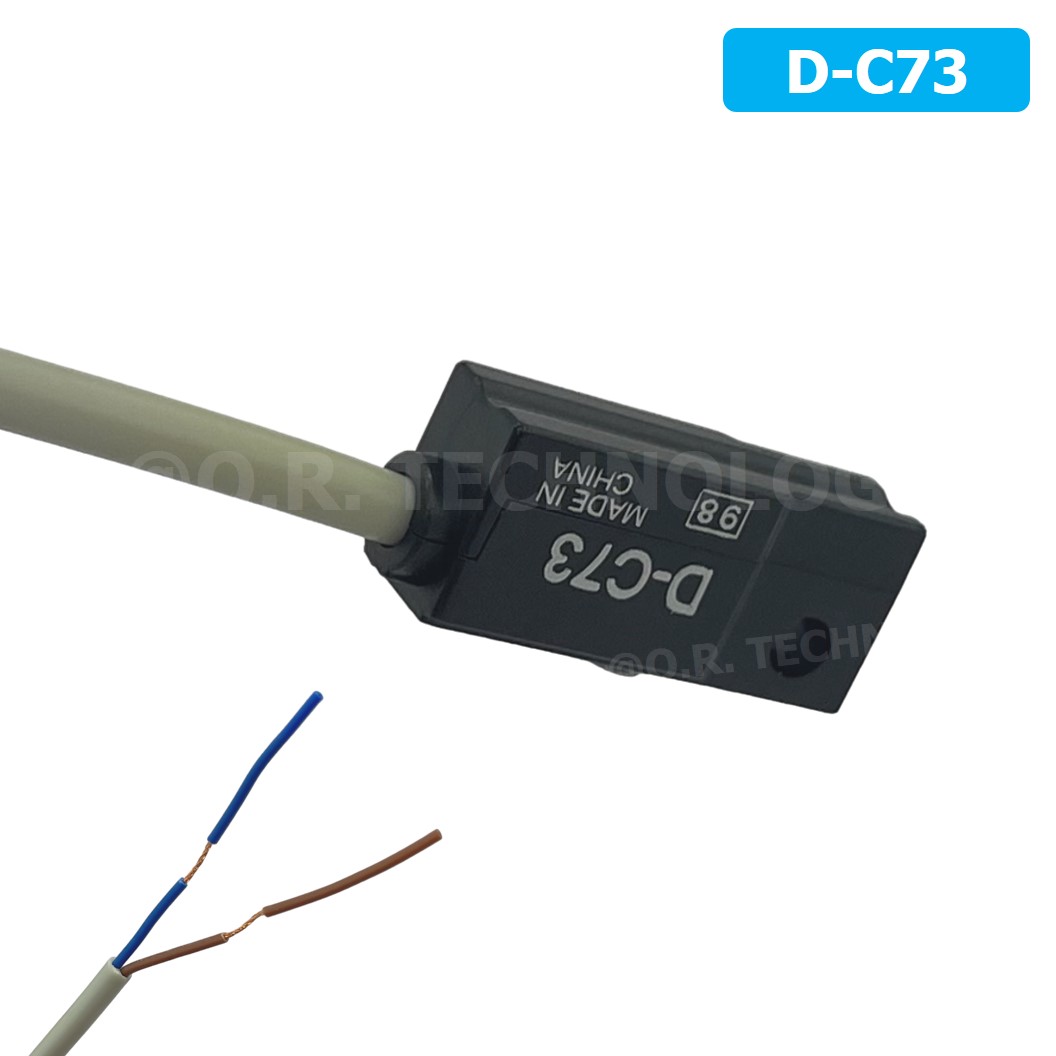 HUGONGELE D-C73 เซนเซอร์กระบอกลม หรีดสวิตช์ Magnetic Sensor Reed Switch เซนเซอร์แม่เหล็ก for Pneumatic Cylinder