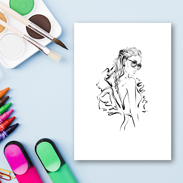สมุดระบายสีแฟชั่น Fashion Coloring Book 2