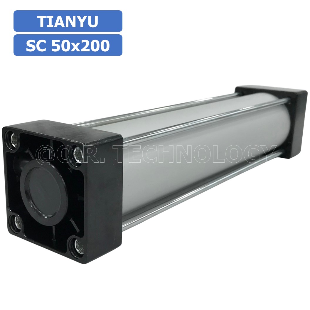 (1ชิ้น) SC 50x200 กระบอกลม รุ่นมาตรฐาน กระบอกลม 4 เสา Standard Cylinder Air Pneumatic แบบสี่เสา